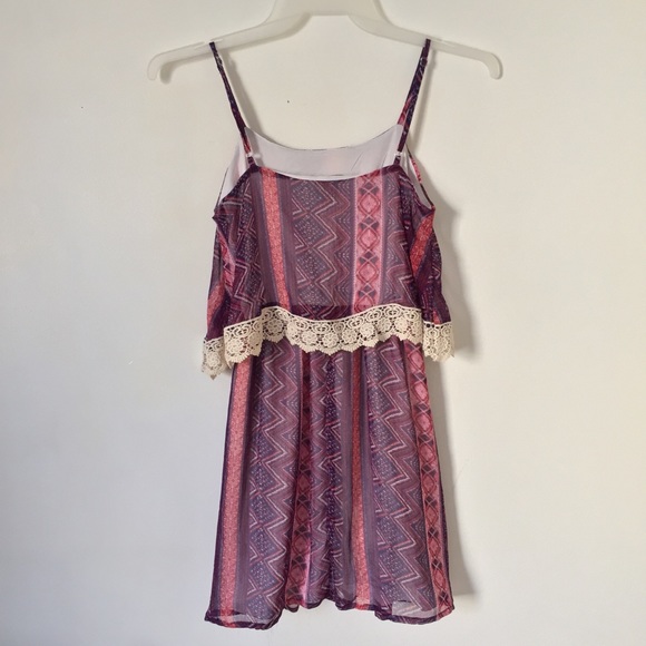 Purple and pink spaghetti strap dress - Picture 2 of 5